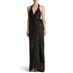 dress the population melissa strapless sequin floral appliqu maxi dress Dress The Population Melissa Sequin Floral Appliqu Gown - Lilac Multi